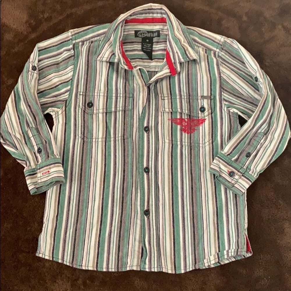 Pumpkin patch size 6 bottom down shirt